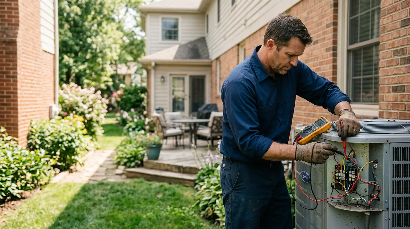 HVAC technician working near Concord, MA